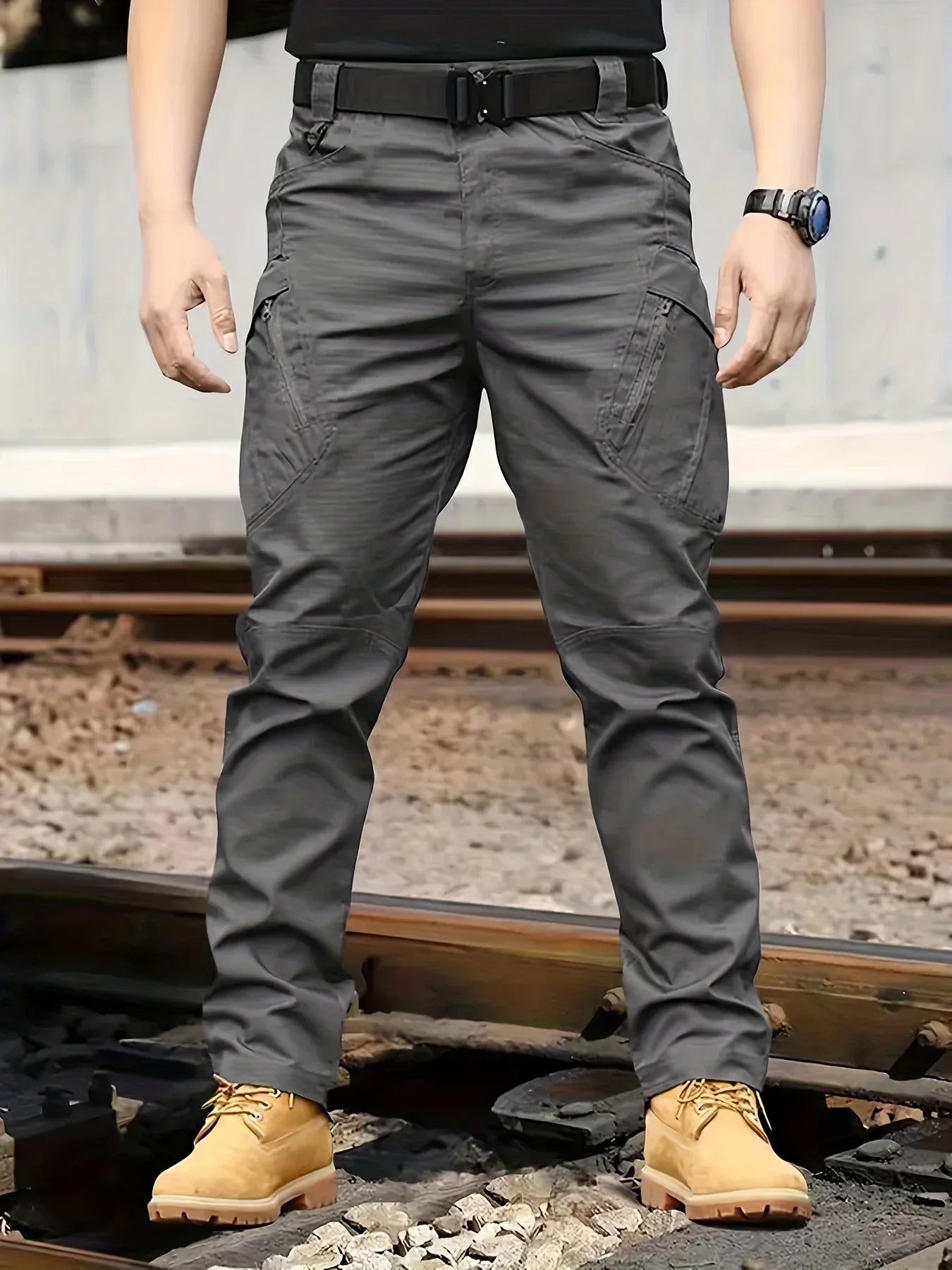 Herren Cargo Hose mit Multitaschen - Tactical Outdoor Arbeitshose - Ganzjahres Polyester - FUXLShop