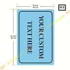 Personalisiertes 2D-Wandschild aus Aluminium – Rostfrei, Individuell Bedruckt, 20x30 cm