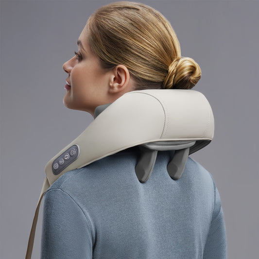 Shiatsu Massagegerät für Nacken & Schultern mit Wärmefunktion – ergonomisch & tiefenwirksam