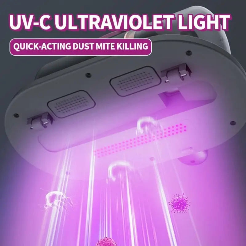 Weißes uv-c lichtgerät oval mit lila beleuchtung für schnelle staubmilbenbekämpfung online bestellen