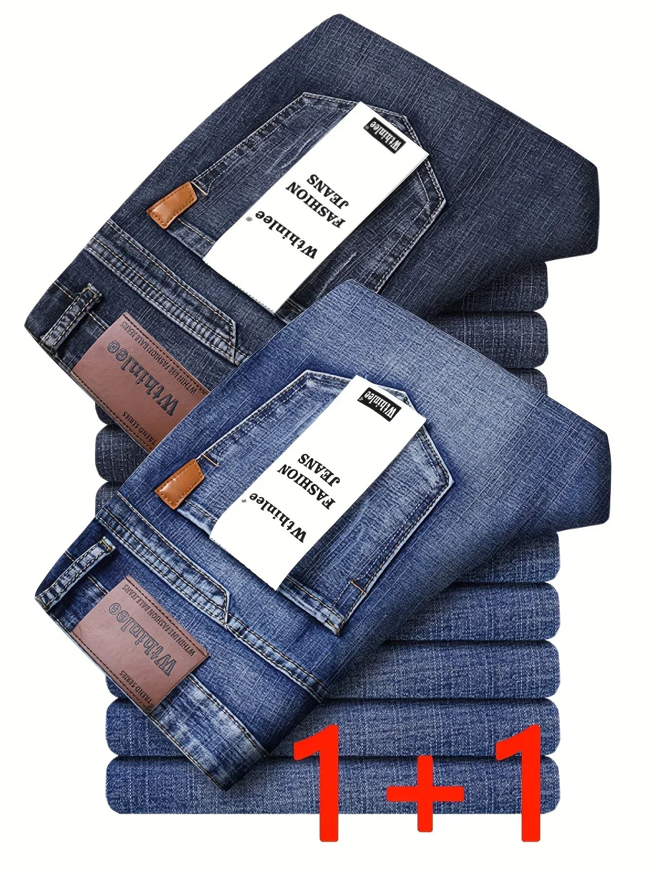 Herren Jeans Loose Fit Straight Leg - Business Casual Denim Hose mit Stretch - FUXLShop
