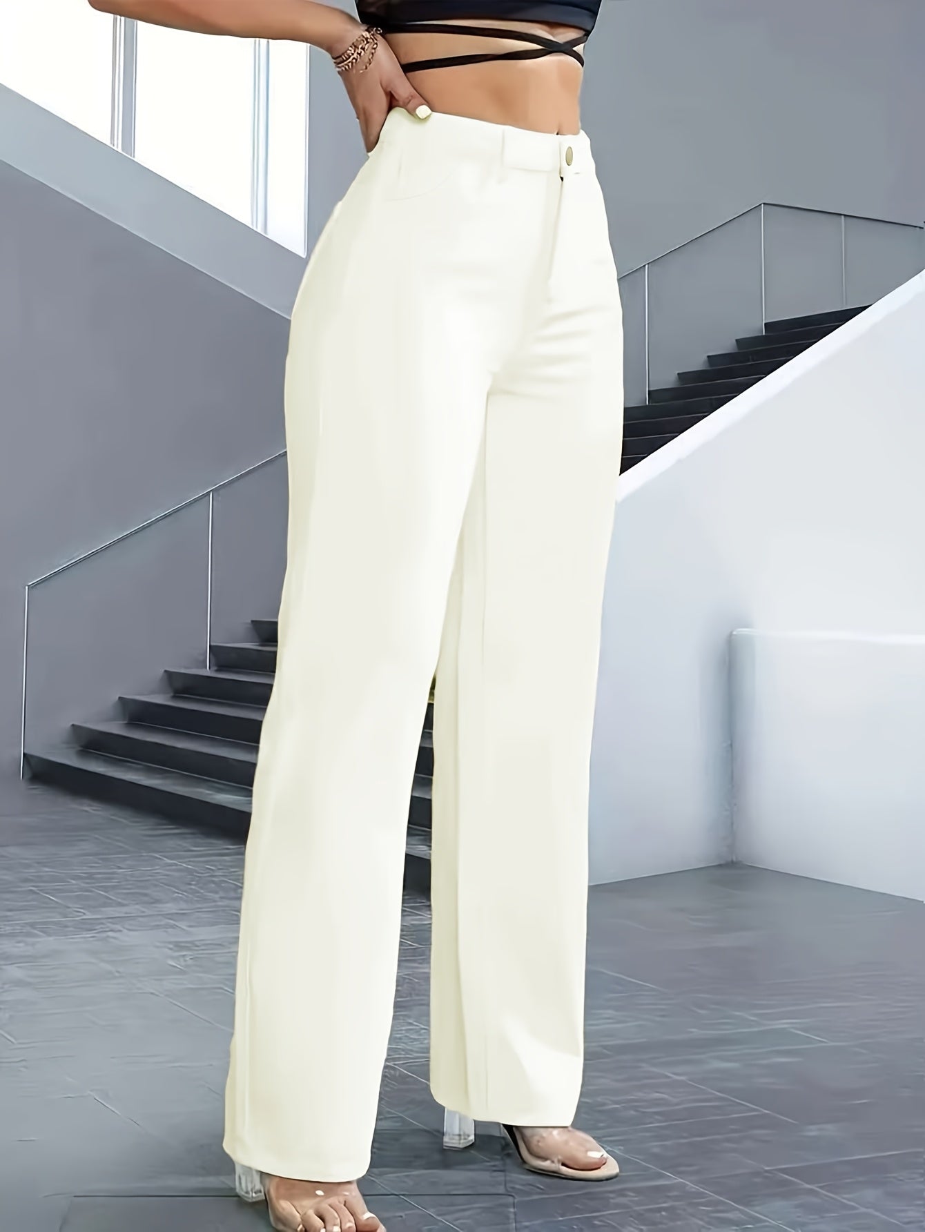 Damen Denim Jeans Weiß - Detailansicht Taschen