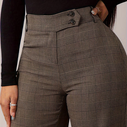 Damen Marlene-Hose Hahnentritt - Seitenansicht