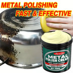 Grüne und schwarze metall-polierpaste universal farienne 150ml mit cremiger gelber substanz zum oberflächen polieren