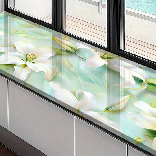 Selbstklebende PVC-Tapete Blumenmuster (100x40cm) – Sanfte Wanddeko für Küche, Bad & Wohnzimmer