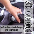 Weiches, dunkelgrau weiß gemustertes bettwäsche-set 135x200 4-teilig für allergikerfreundlichen schlafkomfort