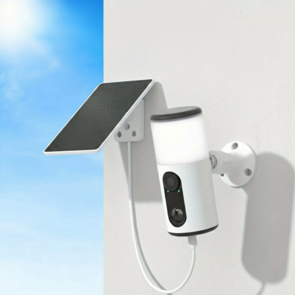 Kabellose Solar-Outdoor-Kamera mit Flutlicht, Farb-Nachtsicht, 2-Wege-Audio, Bewegungsalarm, Alexa-kompatibel, Cloud-Speicher – ANRAN WLAN-Kamera - FUXLShop