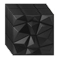 Schwarze 3d wandpaneele selbstklebend aus pvc mit facettiertem rauten-design 30x30 cm online bestellen