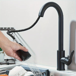 Kitchen Faucet Faucet Kitchen Faucet Single Hand Faucets Kitchen Sink Faucets Kitchen Faucet with Pull-down Nozzle Sink Faucet - FUXLShop