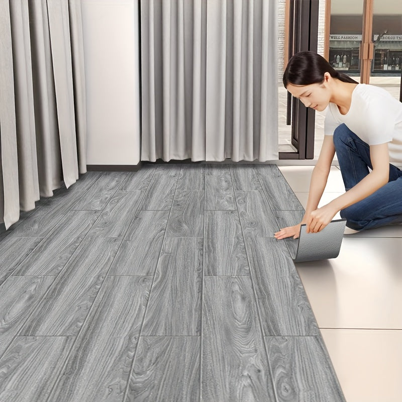 20/50 Stück Selbstklebende Bodenfliesen in Holzoptik – 15×40 cm IXPE, Retro-Design, strapazierfähig & pflegeleicht für Wohnzimmer, Küche, Büro