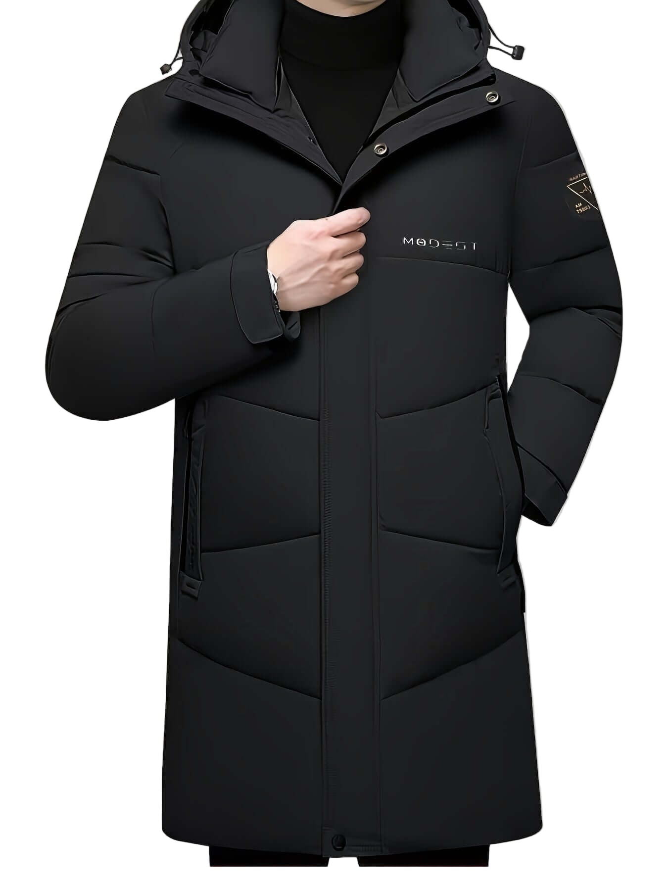 Herren Winterjacke mit Kapuze – winddicht, leicht und ideal für Outdoor-Aktivitäten. – hochwertig verarbeitet