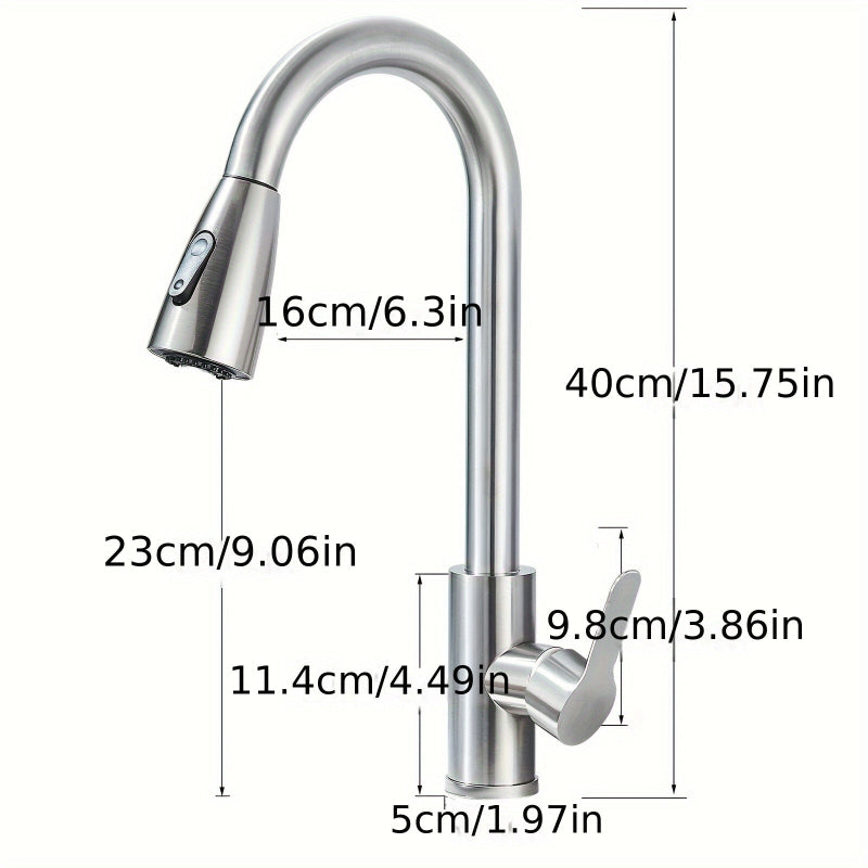 Kitchen Faucet Faucet Kitchen Faucet Single Hand Faucets Kitchen Sink Faucets Kitchen Faucet with Pull-down Nozzle Sink Faucet - FUXLShop
