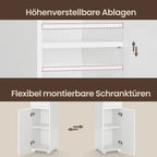 Badezimmerschrank 30x30x170 cm – Modernes Badmöbel mit Schublade, verstellbaren Regalen & offenem Fach - FUXLShop