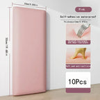 3D Wandpaneele Kunstleder 10er-Pack 23x50 cm – Selbstklebend, gepolstert, für Kopfteil & Wandschutz - FUXLShop