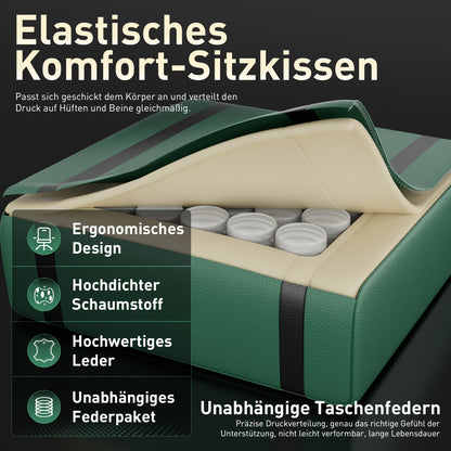 Gaming-Stuhl mit Massagefunktion – ergonomischer Racing Chair mit Fußstütze, Kopfstütze & Lendenkissen, gepolstert, bis 150 kg belastbar