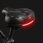 Bicycle Saddle RETOO Travelmate, Comfortable, with Shock Absorption, Profiled, Wide, Soft, Comfortable, Foam, Ergo, Waterproof, Suitable for Everyone, Ergonomic, Spine Protection, Tailbone Protection, Ventilation, Reflective Strap, Shock-Absorbing Spring – FUXLShop