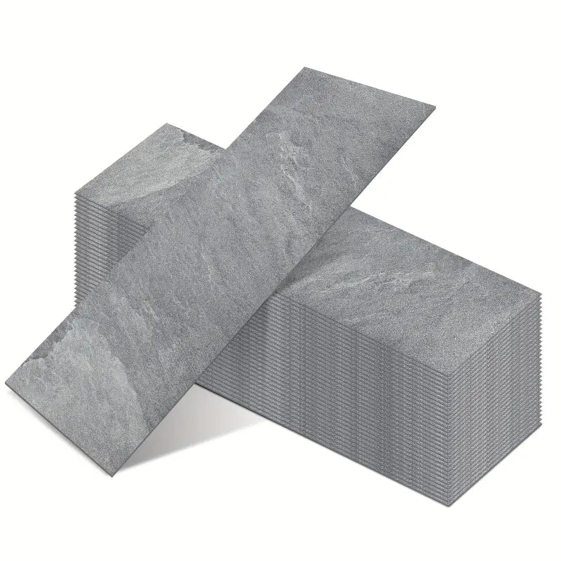 Stacks of gray stone-effect selbstklebende vinyl-dielen wasserfeste pvc-bodenfliesen online bestellen