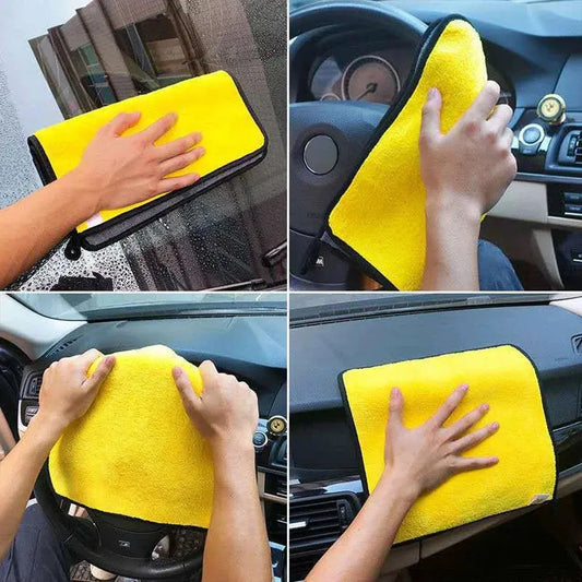 3/5/10Pcs Car Wash Microfiber Towel 30x30/60CM Car Cleaning Drying Cloth Hemming Car Care Cloth Detailing Car Wash Towel FUXL-Shopify