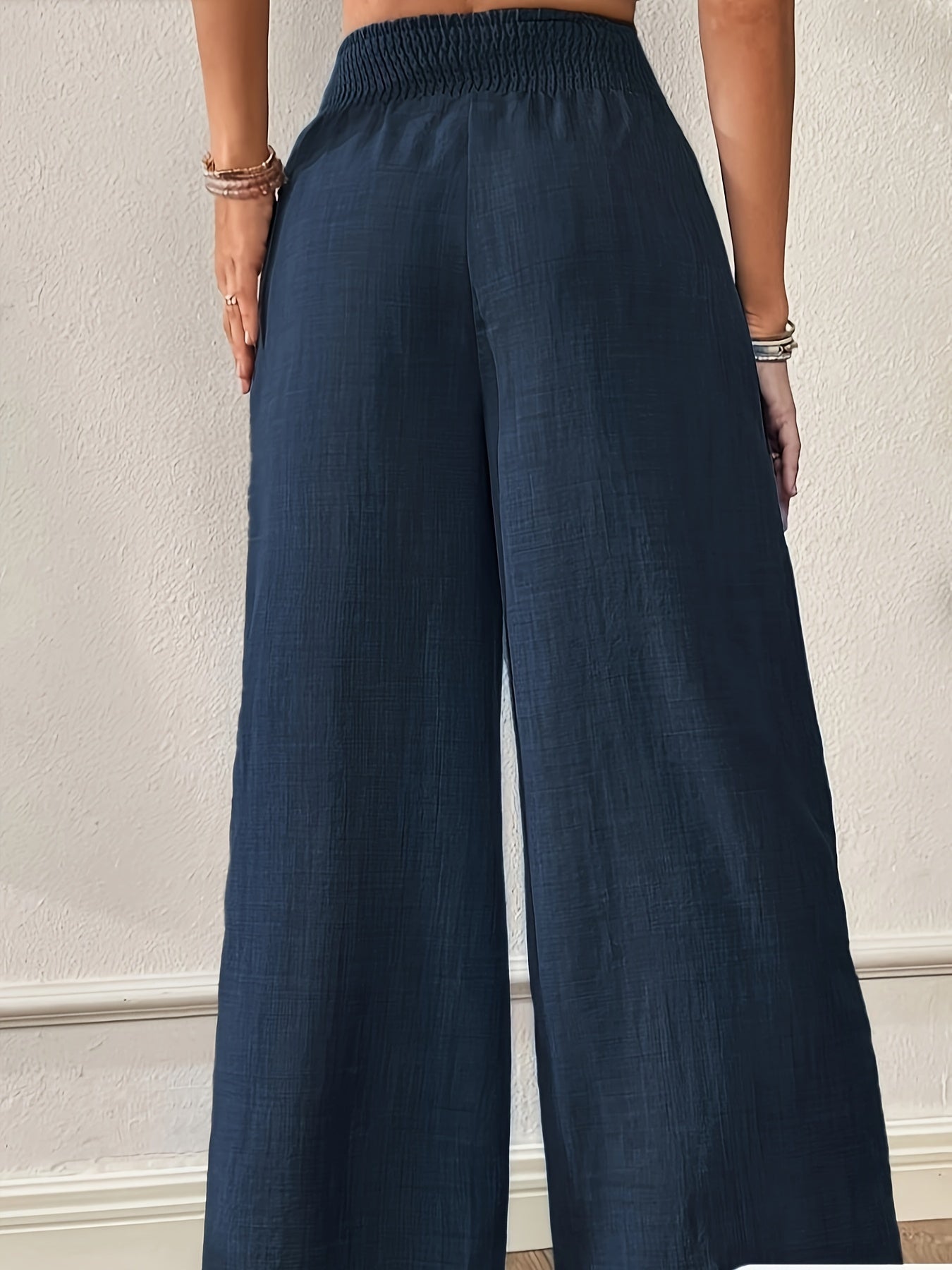 Elegante Weite Hose Damen – Casual Palazzo Hose Einfarbig Alle Saisons