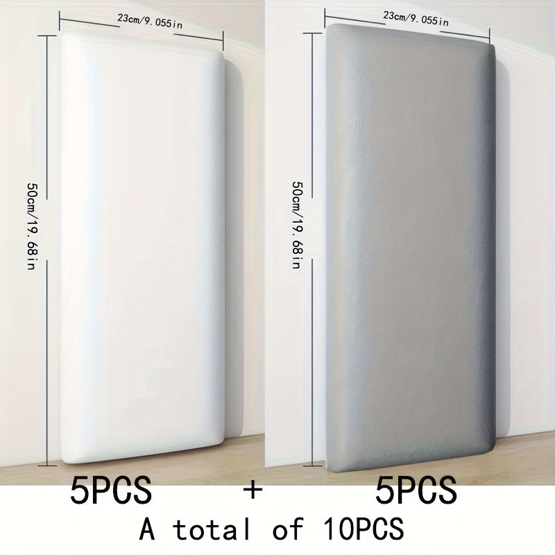 3D Soft Padded Kunstleder Wandpaneel 23x50 cm – selbstklebendes Kopfteil- und Tatami-Schutzpanel
