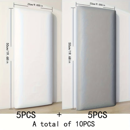 3D Soft Padded Kunstleder Wandpaneel 23x50 cm – selbstklebendes Kopfteil- und Tatami-Schutzpanel
