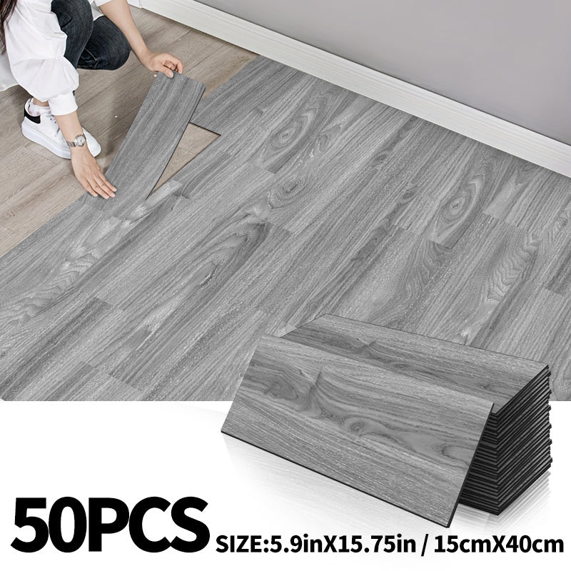 20/50 Stück Selbstklebende Bodenfliesen in Holzoptik – 15×40 cm IXPE, Retro-Design, strapazierfähig & pflegeleicht für Wohnzimmer, Küche, Büro
