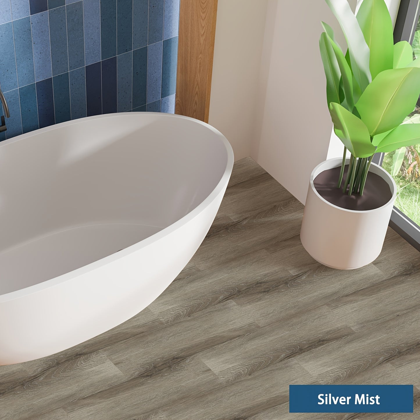 Vinyl Bodenbelag Selbstklebend 50 Stück - Wasserfeste Bodenfliesen Peel & Stick für Küche, Bad & Wohnzimmer