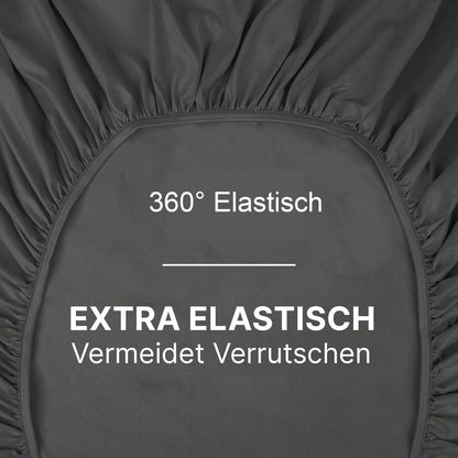 Baumwolle Spannbettlaken – Hochwertig, 130 g/m², 30 cm Steghöhe, Atmungsaktiv & Weich, Pflegeleicht, Ganzjahres-Bettwäsche für Zuhause & Gästezimmer
