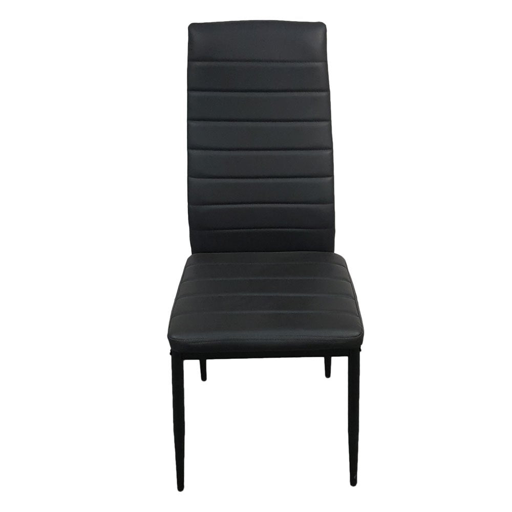 Bonlo Esszimmerstühle 6er-Set – gepolstert mit Metallbeinen, Kunstlederbezug, bis 140 kg belastbar, grau – ideal für Esszimmer, Wohnzimmer & Büro