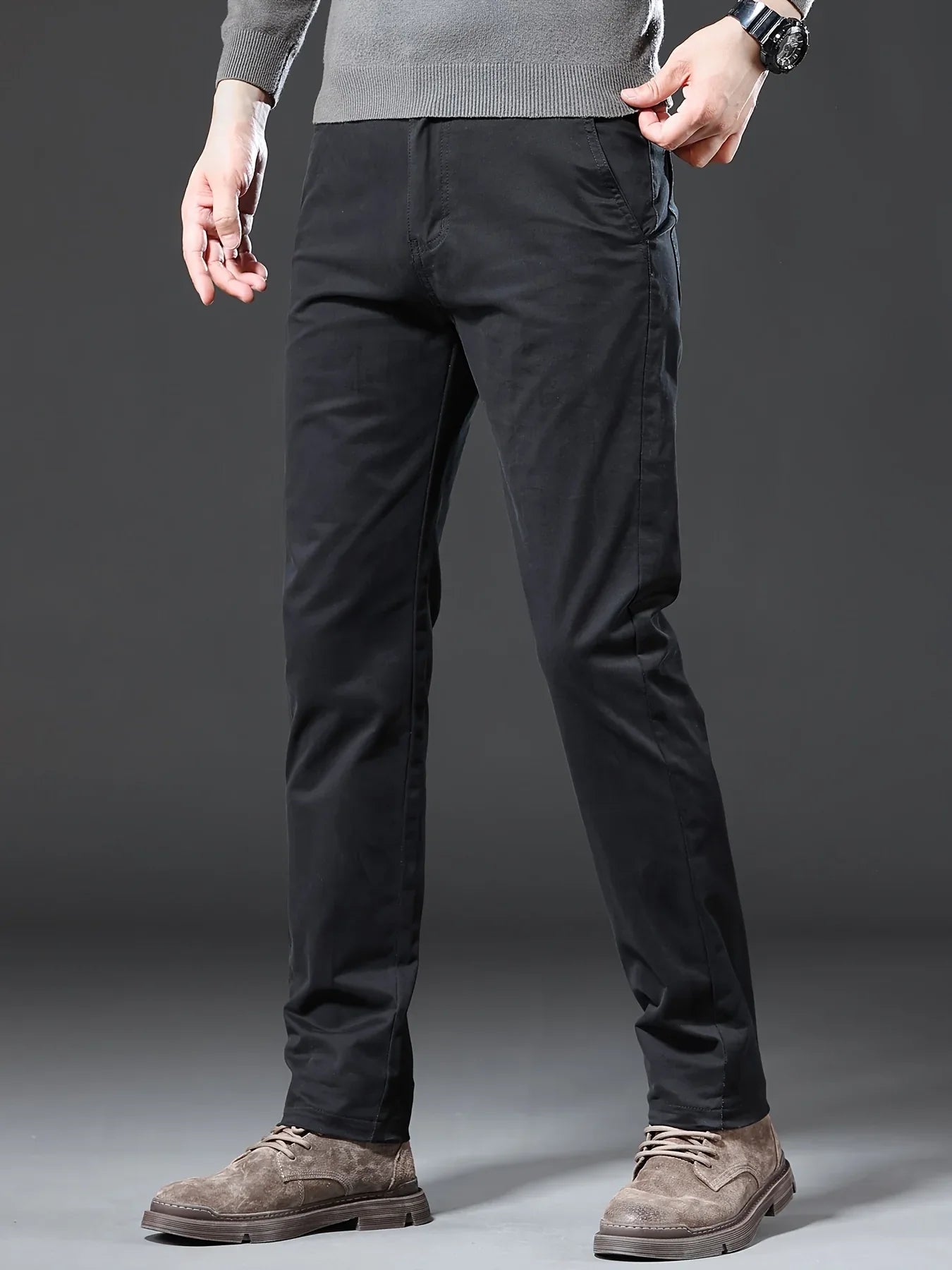 Herren Stretch-Chino Slim Fit – Casual Business Hose für Alltag & Büro