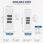 Weißes outdoor display stand 80x180cm mit windfestem, tragbarem alurahmen von FUXLShop