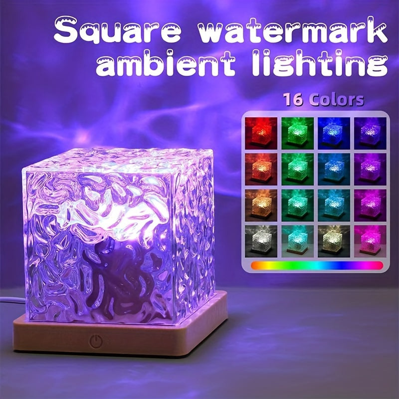 16-Farben LED Polarlicht Projektor – USB Nachtlicht mit Fernbedienung, dimmbar & rotierend – Ambient-Beleuchtung für Zuhause, Party & Geschenkideen