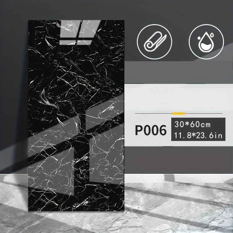 52x Marmor-Design PVC Wandsticker – Wasserfest & Abnehmbar für Bad, Küche & Wohnzimmer - FUXLShop