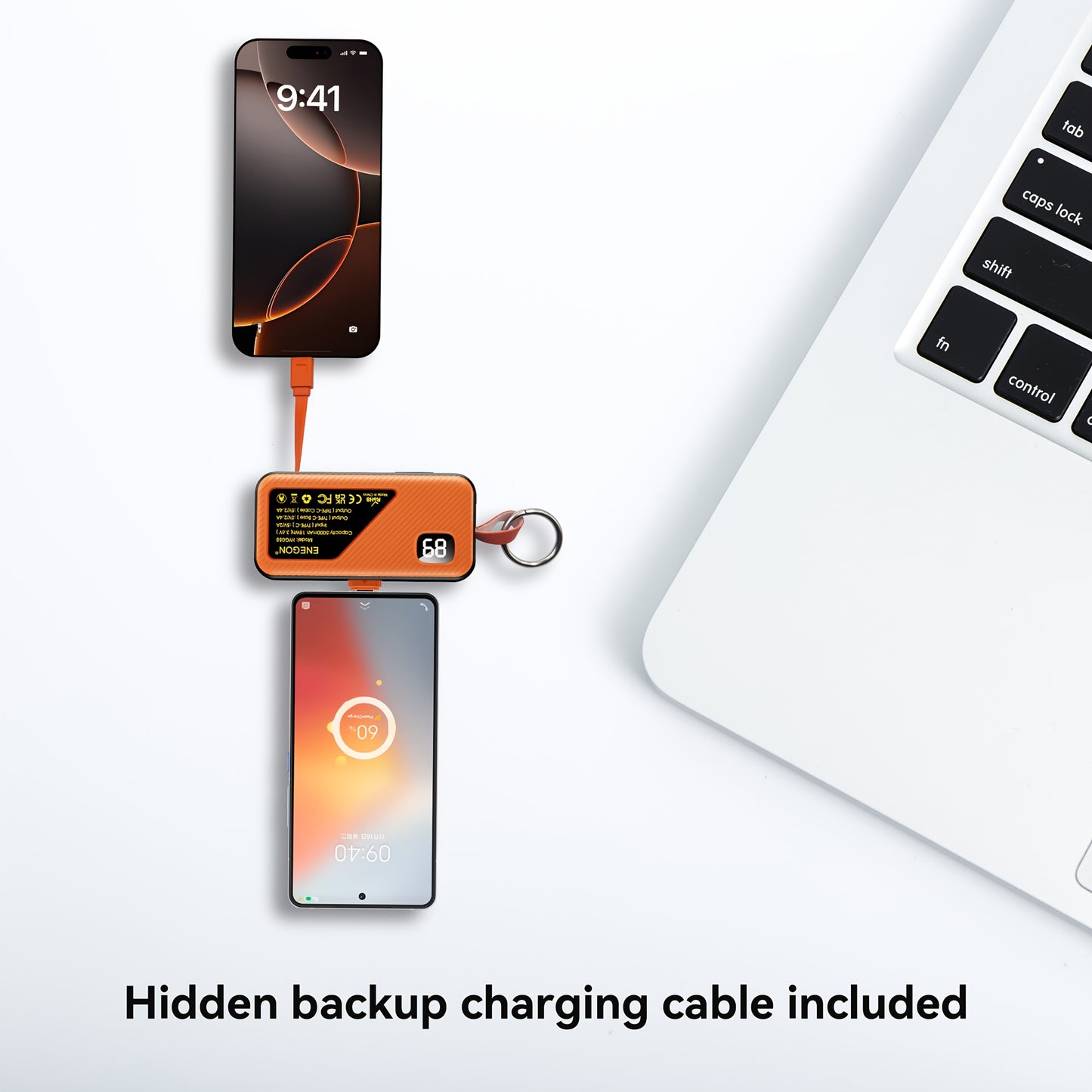 2er-Pack 5000 mAh Powerbanks – ultrakompakt & leicht, 12 W Schnellladung, USB-C & faltbarer Typ-C, ideal für iPhone, Samsung, iPad, Notfall-Strom