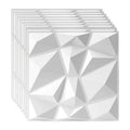 Weiße 3d wandpaneele selbstklebend mit geometrischem rauten-design aus pvc 30x30 cm rückstandslos entfernbar online bestellen