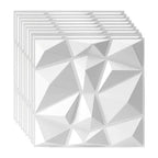 Weiße wandpaneele selbstklebend 3d wandpaneele mit modernem rauten-design aus pvc 30x30 cm online bestellen