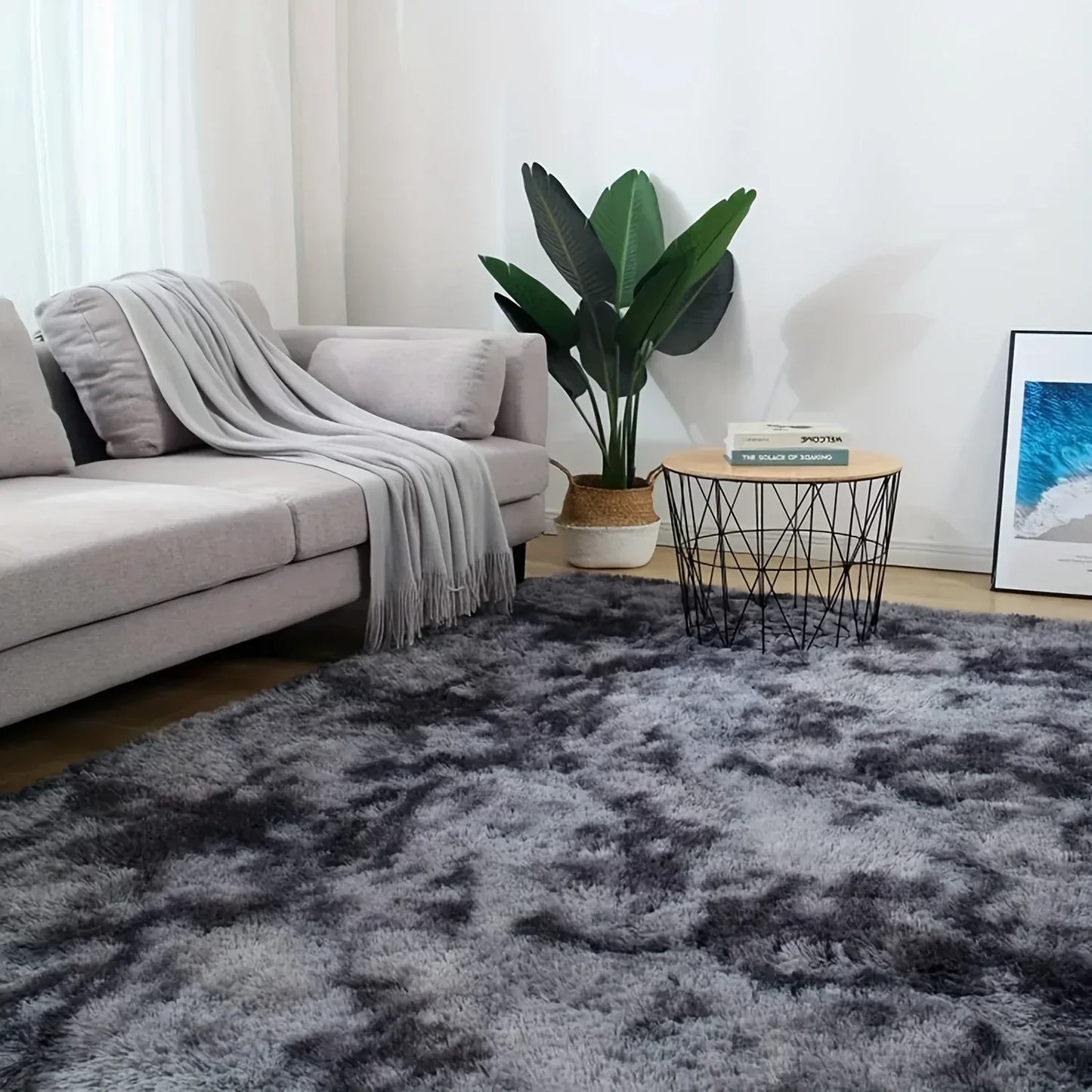 Plüsch Teppich Tie-Dye – Weiche rutschfeste Bettvorleger für Wohnzimmer & Schlafzimmer - FUXLShop