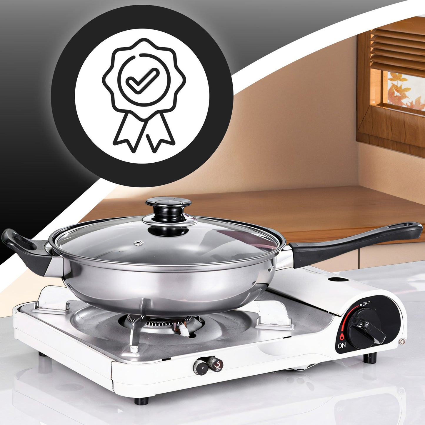 11-teiliges Edelstahl Kochgeschirr-Set - Induktion & Gas - Töpfe, Pfannen & Wasserkocher