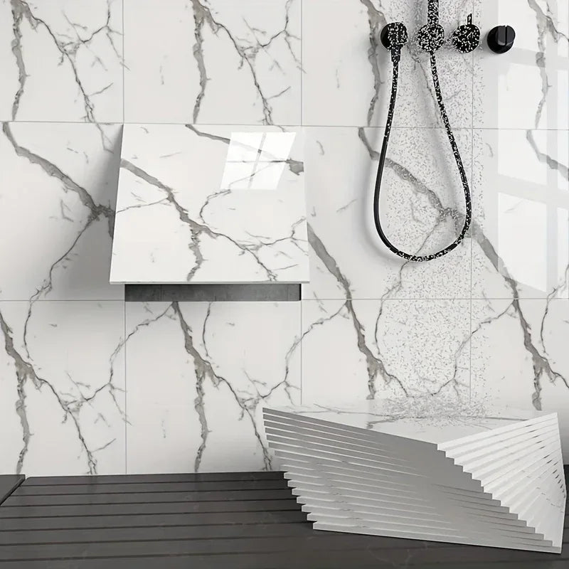 Marmor Wandfliesen Aufkleber 52/104 Stück - Selbstklebend Wasserfest - FUXLShop