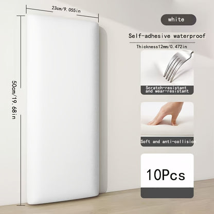 3D Soft Padded Kunstleder Wandpaneel 23x50 cm – selbstklebendes Kopfteil- und Tatami-Schutzpanel
