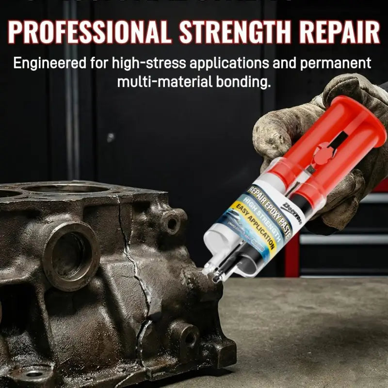 Metall-epoxid reparaturpaste 25ml in rot und weiß zur starken lecks dichten für rohre kfz und industrie