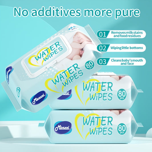 6er-Pack Feuchttücher (je 80 Stück) für Babys & Kinder – geeignet für Hände, Gesicht, Mund & Po, mit Aloe, reines Wasser, sanft & sicher