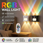 Weiße und schwarze rgb led wandleuchten mit bewegungssensor, fernbedienung und usb akku online bestellen günstige angebote