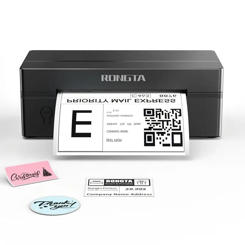 Schwarzer rongta rp425 thermodrucker 4x6 druckt prioritätspost express label kabellos und per usb
