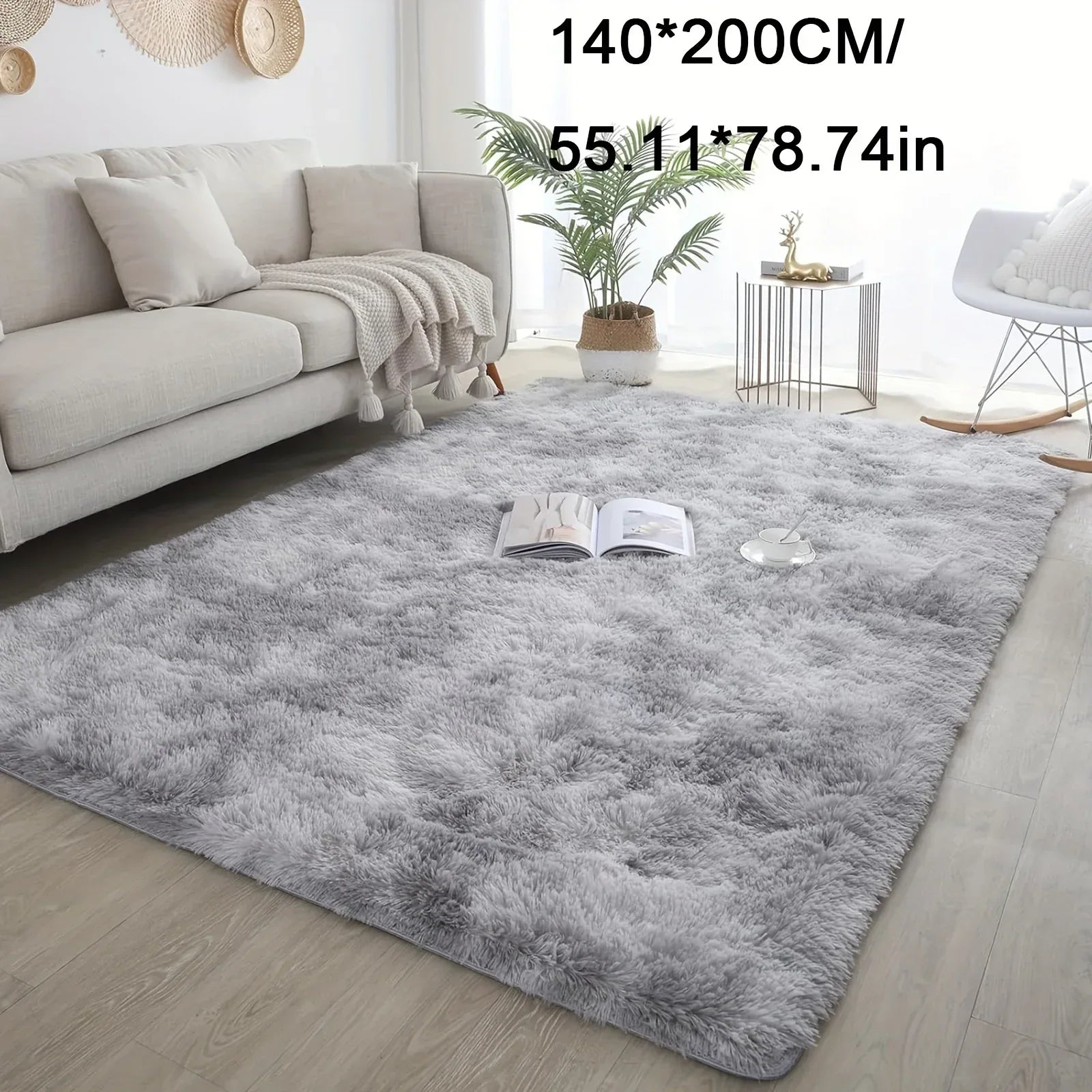 Plüsch Teppich Tie-Dye – Weiche rutschfeste Bettvorleger für Wohnzimmer & Schlafzimmer - FUXLShop