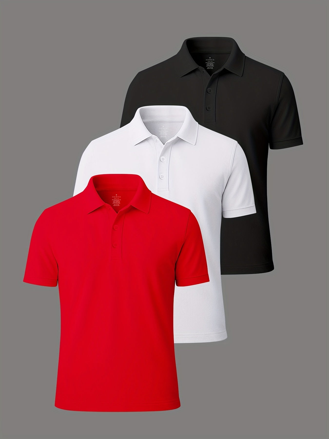 3er-Pack Herren-Polo-Shirts – gekämmte Baumwolle, atmungsaktiv & bequem, klassischer Stil für Business & Freizeit, Sommer-Essentia