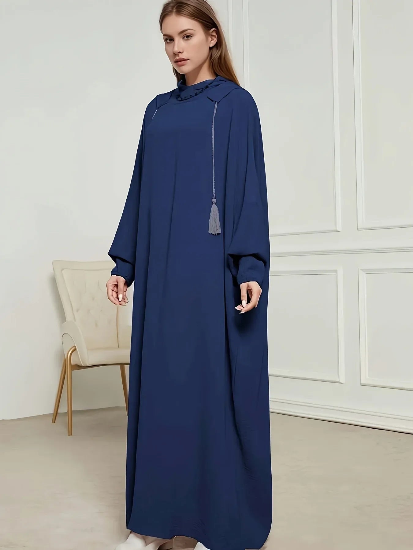 Plus Size Ice-Fiber Hijab Khimar – Faltenfrei, Leicht & Locker | Kapuzen‑Kopftuch für Damen | Frühling Sommer Herbst - FUXLShop
