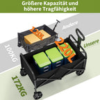 Faltbarer Bollerwagen 220L – Geländewagen bis 170 kg, klappbar