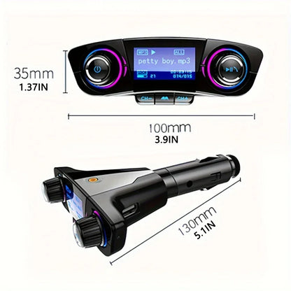 Auto FM Transmitter Bluetooth mit USB Ladegerät - Freisprecheinrichtung & MP3 Player für KFZ - FUXLShop