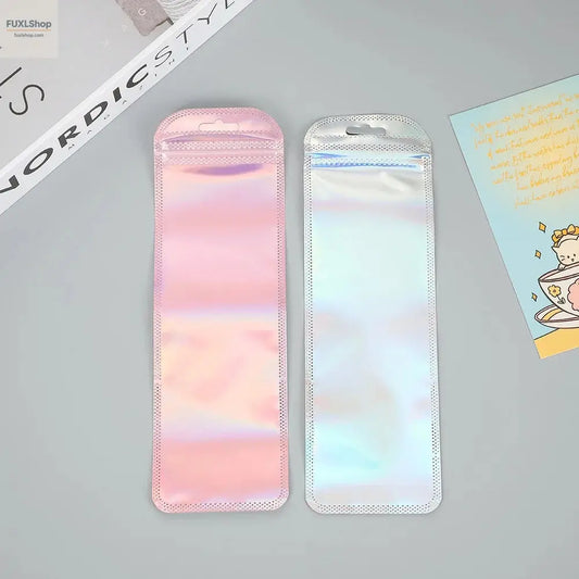 50 Stück lange holografische Verpackungsbeutel mit Druckverschluss,  für Party, Gastgeschenk, Schmuck-Display-Versorgung - FUXL-Shopify 